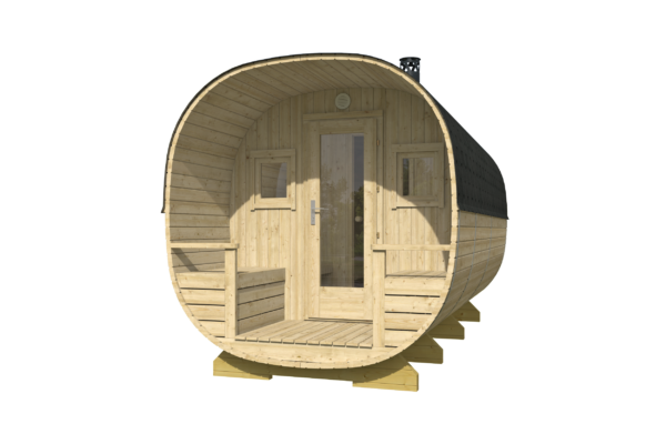 Barrel sauna Turku ÃƒËœ 240 x 447 cm - Image 3