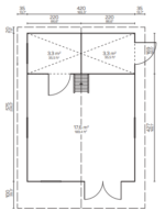 Garden house Gotland C 70 mm with a sleeping loft - Image 4