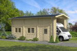 Caravane de garage en bois 70 mm