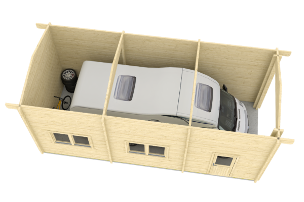 Garage en bois Caravane 40 mm – Image 3