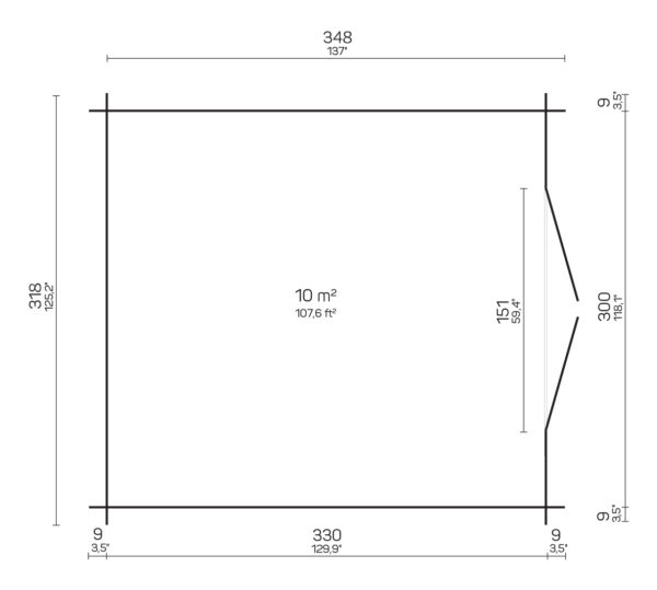 Capannone in legno Daisy 10m2 - immagine 3