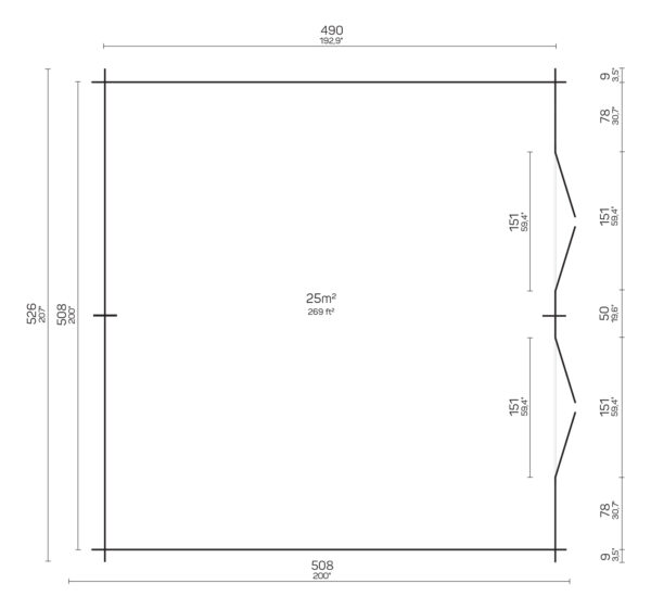 Capannone in legno Daisy 25m2 - immagine 3