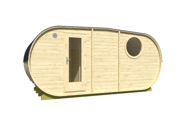Sauna ovale Loviisa avec 3 salles 500 x 235 cm – Image 3